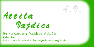 attila vajdics business card